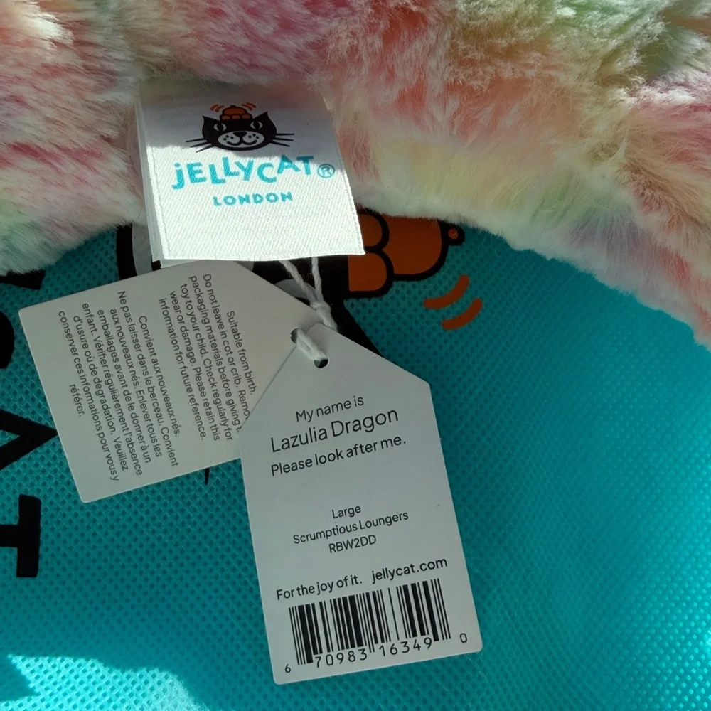 Jellycat Large Lazulia Dragon - Authentic & BNWT! - Picture 5 of 6